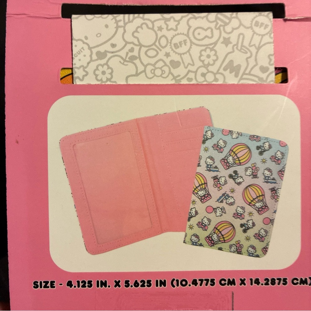 Hello Kitty Pink and Blue Travel Passport Cover - Picture 3 of 5